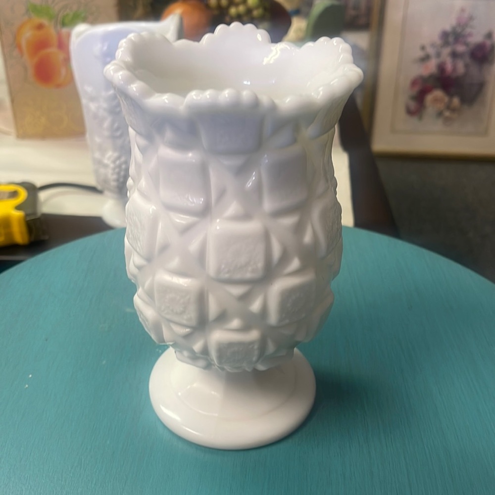 Westmorland Vintage Milk Glass Vase Pineapple - Vintage & collectibles | Color: